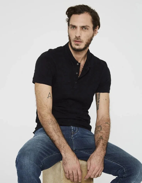 Men's navy polo shirt