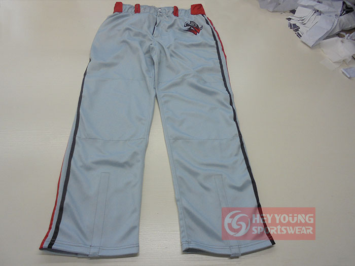 High Quality 100% Polyester Custom Team Design Sublimation Printed Baseball Pants