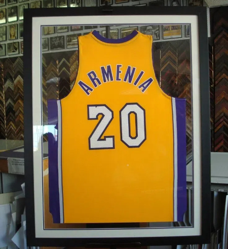 how to frame a basketball jersey diy2