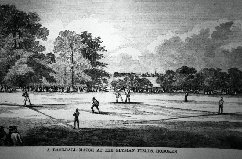 where was the first baseball game played in new jersey2
