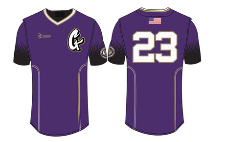 Wholesale 100% Polyester Custom Design Sublimated V-Neck Baseball Shirts