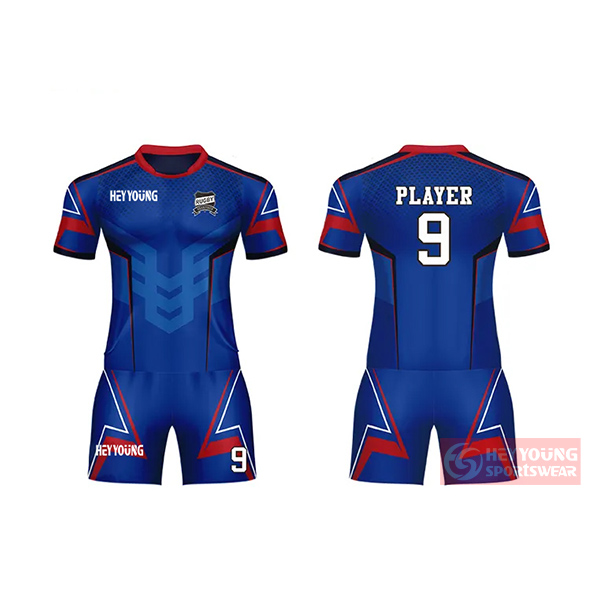 Custom Logo Sublimation Printing Sportswear Dry-Fit Rugby Football Wear