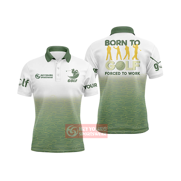 100% Polyester Sublimation Printing Custom Design Golf Polo Shirts