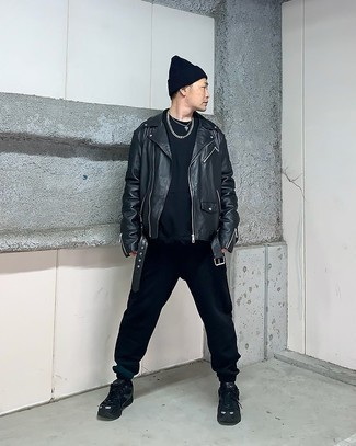 Can You Wear Leather Jacket with Sweatpants.jpg