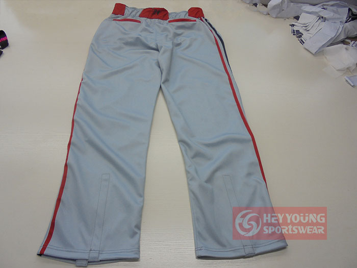 High Quality 100% Polyester Custom Team Design Sublimation Printed Baseball Pants