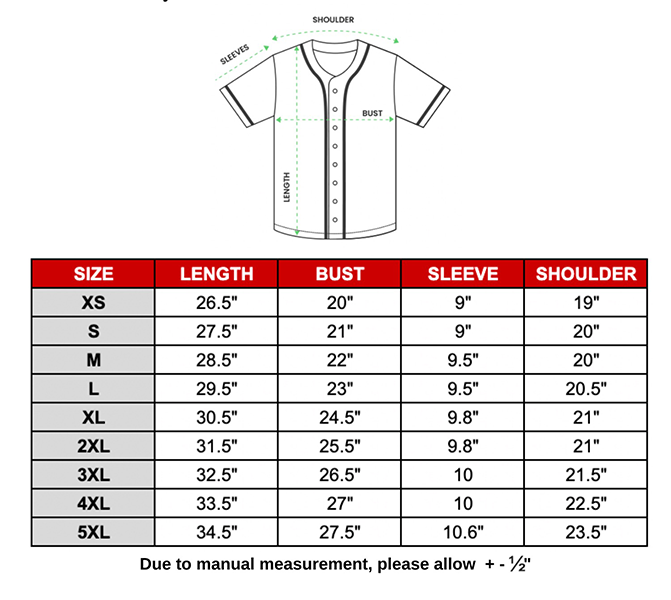 what size baseball jersey3