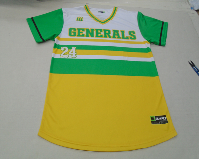 Wholesale 100% Polyester Custom Design Sublimated V-Neck Baseball Shirts