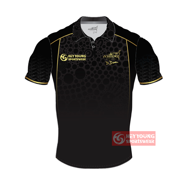 High Quality Sport Polyester Spandex Polo Shirt Custom Sublimation Collar Buttons Polo Shirts 