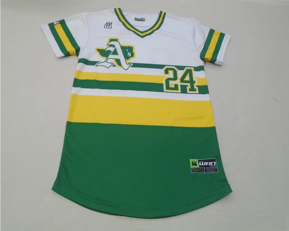 Wholesale 100% Polyester Custom Design V-Neck Baseball Shirt