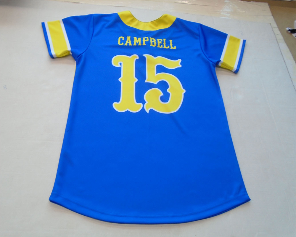 High Quality Men Custom Sublimated Two Button Baseball Jersey Shirts