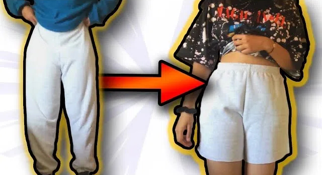 how to cut sweatpants into shorts1