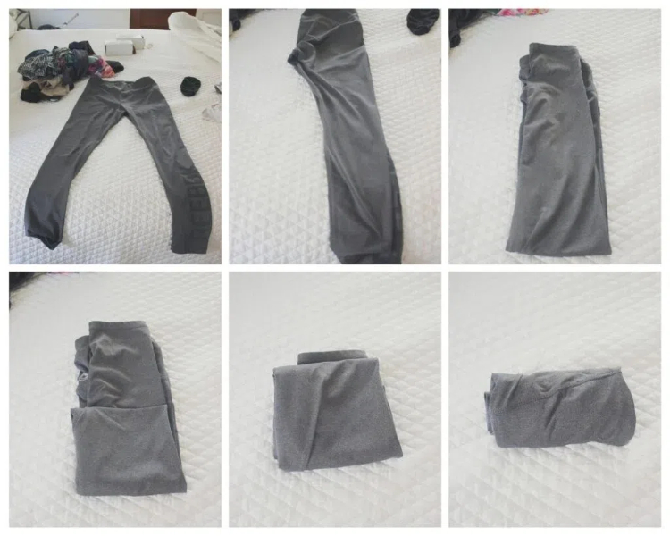 how to fold sweatpants to save space1