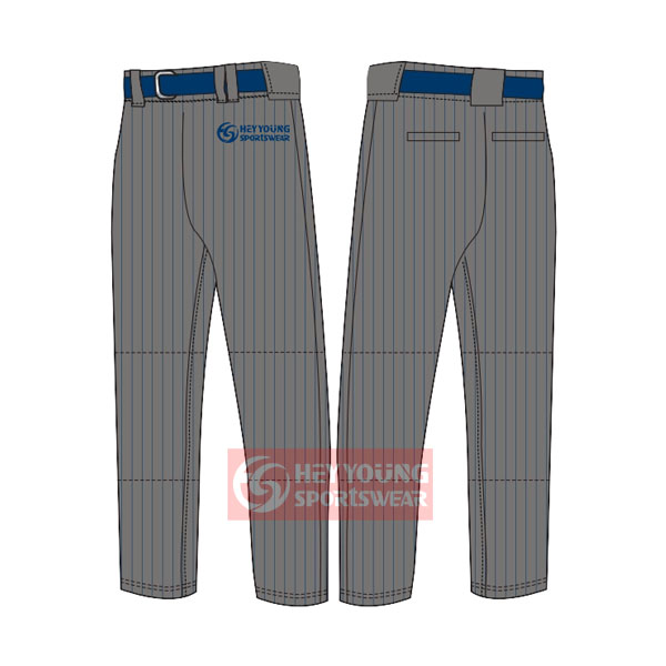 High Quality 100% Polyester Custom Design Men Team Pinstripe Baseball Pant