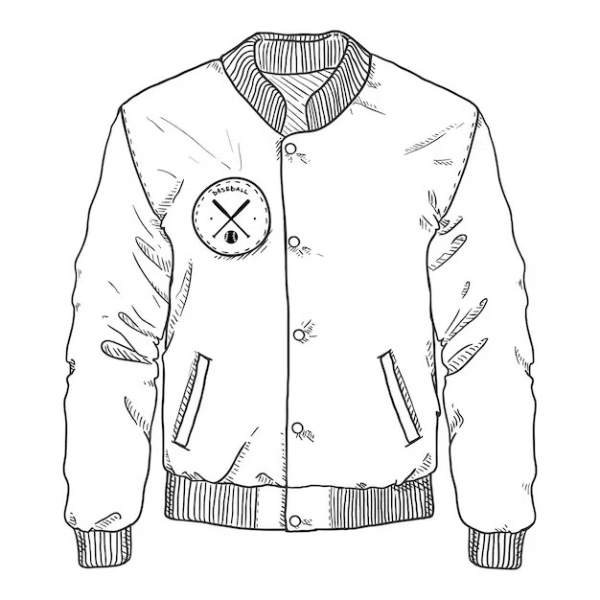 how to draw a baseball jacket1