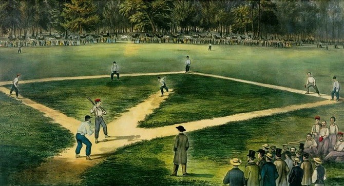 where was the first baseball game played in new jersey