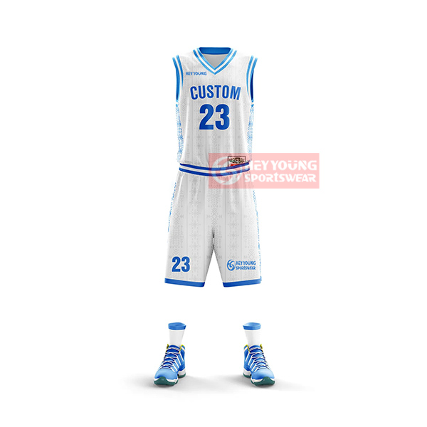 Manufacture 100% Polyester Custom Sublimated Youth Basketball Uniforms