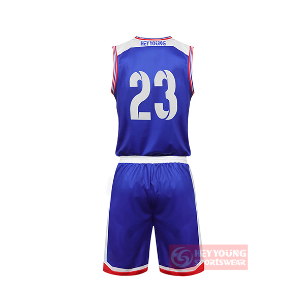 Wholesale Custom Crew Neck Sublimated Quick Drying Basketball Uniform