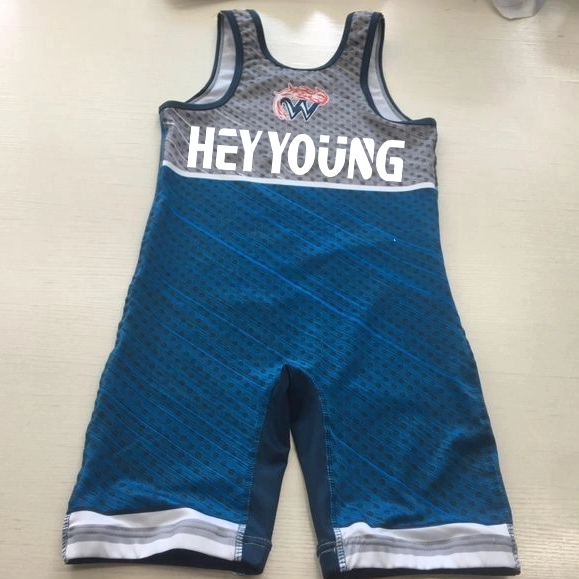 Wholesale 100% Polyester Custom Design Manufacture Men Wrestling Singlet