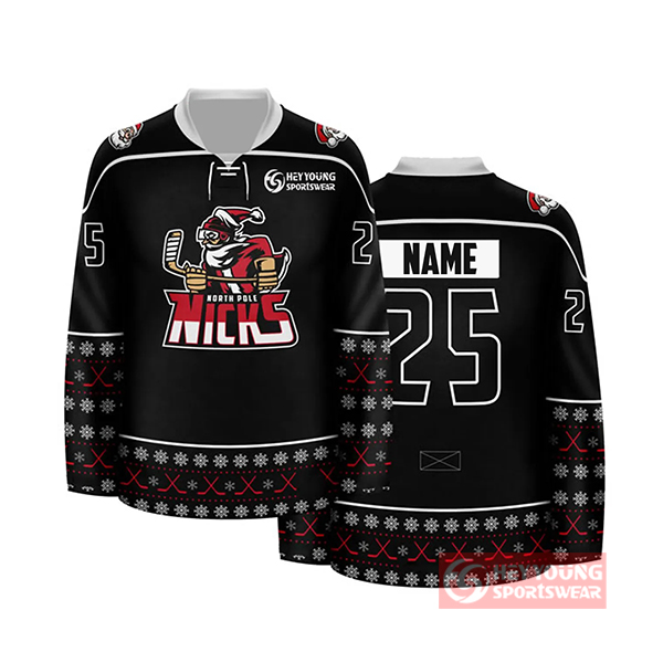 High Quality Custom Hockey Wear Sublimated Blank Christmas Ice Hockey Jerseys