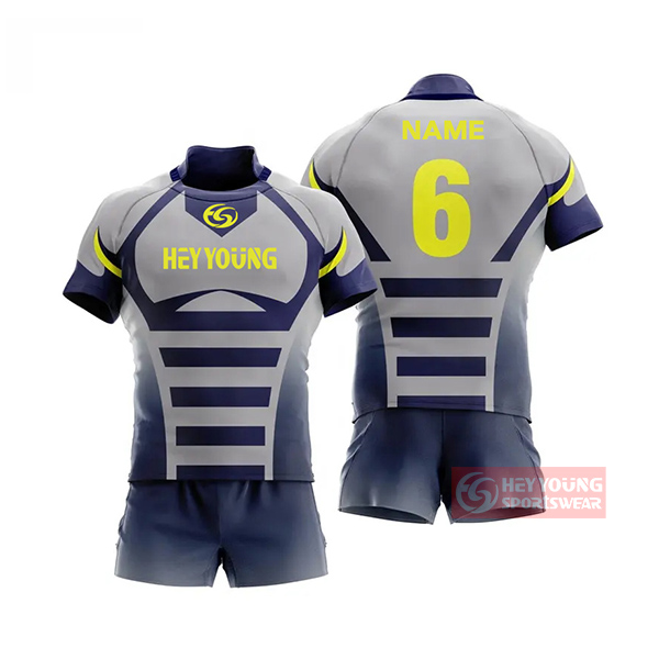 Custom Name Number Sublimation Short Sleeve Football Rugby Wear
