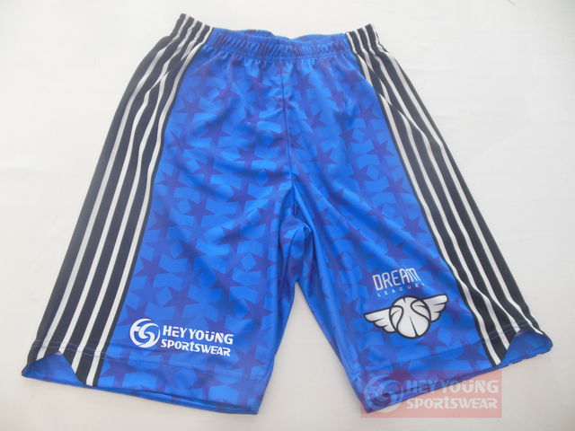 100% Polyester Sublimated Design Custom Men Basketball Shorts