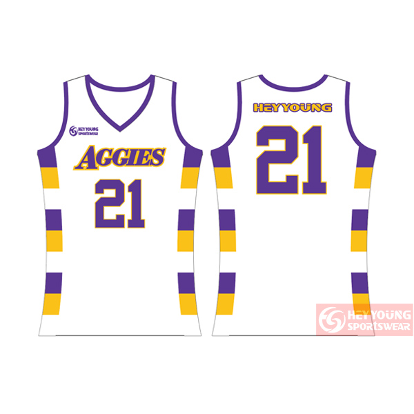100% Polyester Manufacture Cheap Custom School Basketball Jerseys