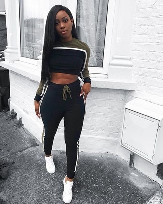 what goes with black sweatpants