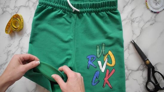 how to make sweatpants shorts