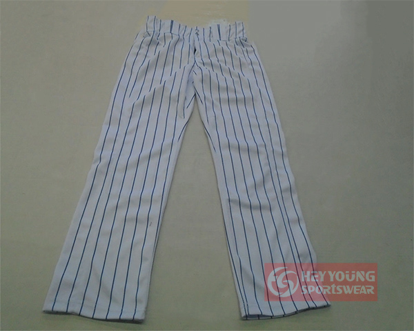 High Quality 100% Polyester Custom Design Men Team Pinstripe Baseball Pant