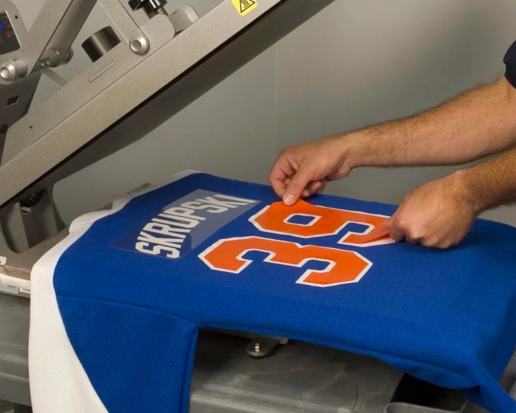 How To Heat Press Polyester Baseball Jersey with Seams?