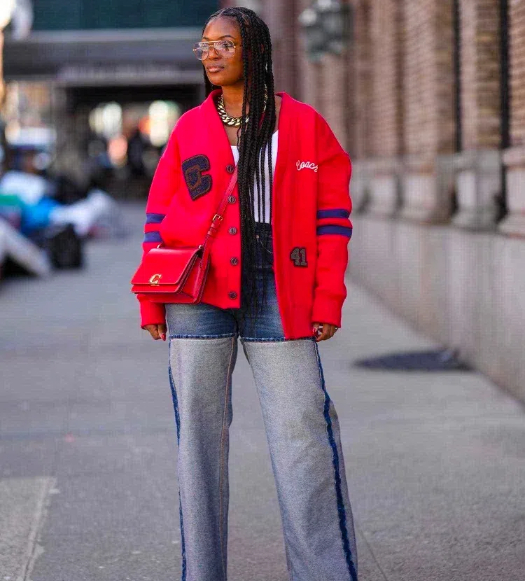 how to wear red baseball jacket1