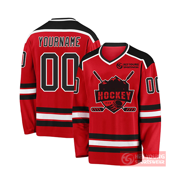 Blank Custom 100% Polyester OEM Sublimation Ice Hockey Wear Hockey Jerseys