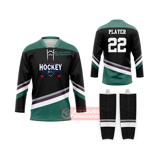 Top Quality Sublimated Sportswear Ice Hockey Uniform Fully Customized Ice Hockey Wear Jersey