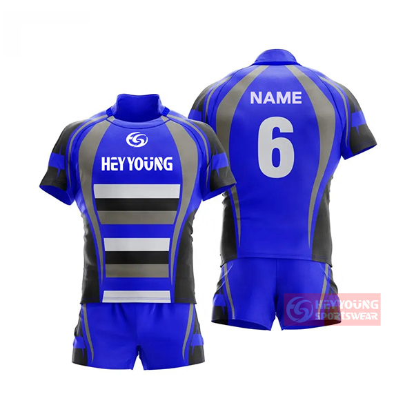 Custom Name Number Sublimation Short Sleeve Football Rugby Wear