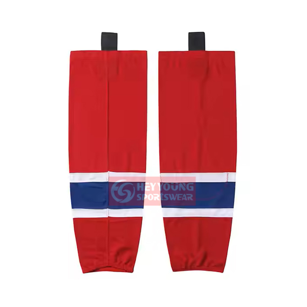 Wholesale Cheap Custom Striped Polyester Ice Hockey Socks