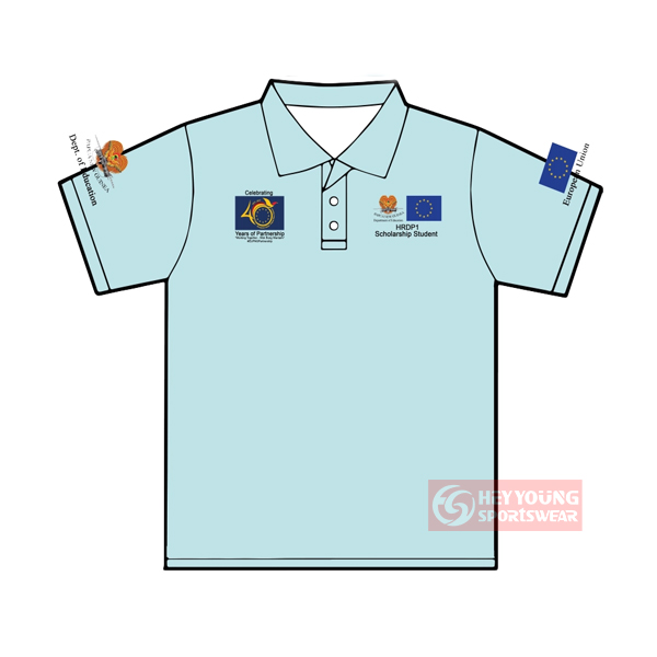 High Quality 100% Polyester Sublimation Custom School Team Polo Shirts