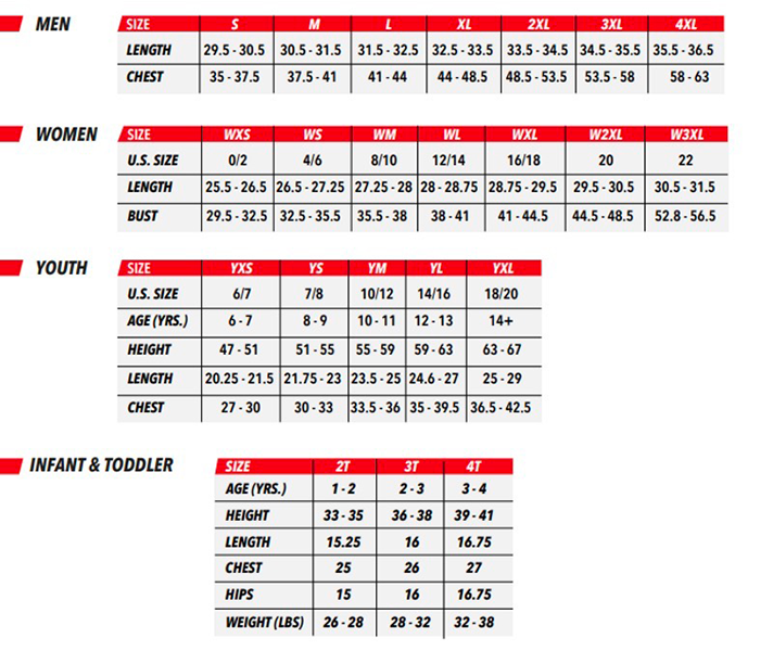 how do baseball jersey sizes run1
