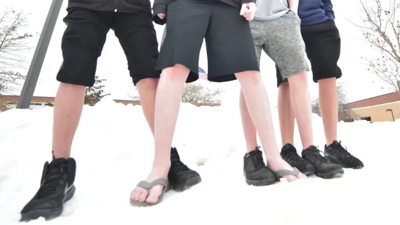 Who wears shorts when it's 13 degrees_ Some White Bear Lake teens explain &ndash; Twin Cities