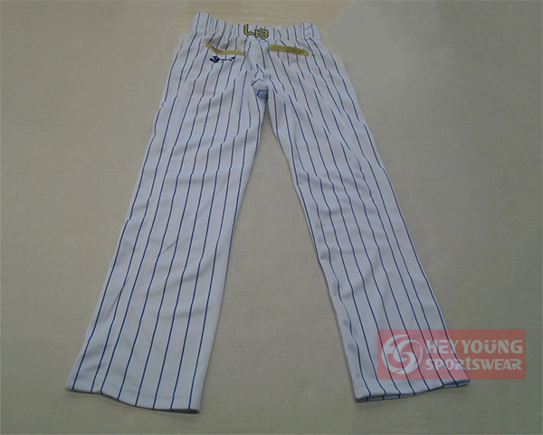 High Quality 100% Polyester Custom Design Men Team Pinstripe Baseball Pant