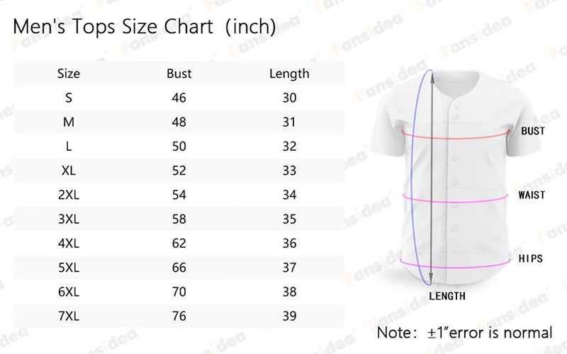 how do baseball jersey sizes work12