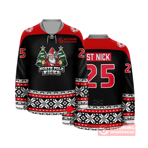 High Quality Custom Hockey Wear Sublimated Blank Christmas Ice Hockey Jerseys