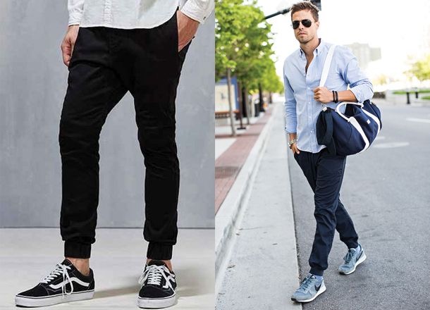 Image result for sweatpants and button down shirt