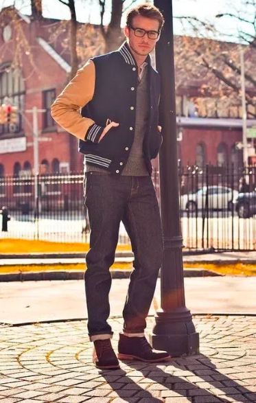 how to wear a baseball jacket men