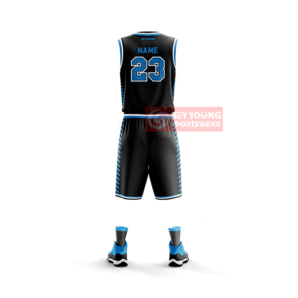 Wholesale Blank 100% Polyester Custom Sports Suit Breathable Basketball Uniforms