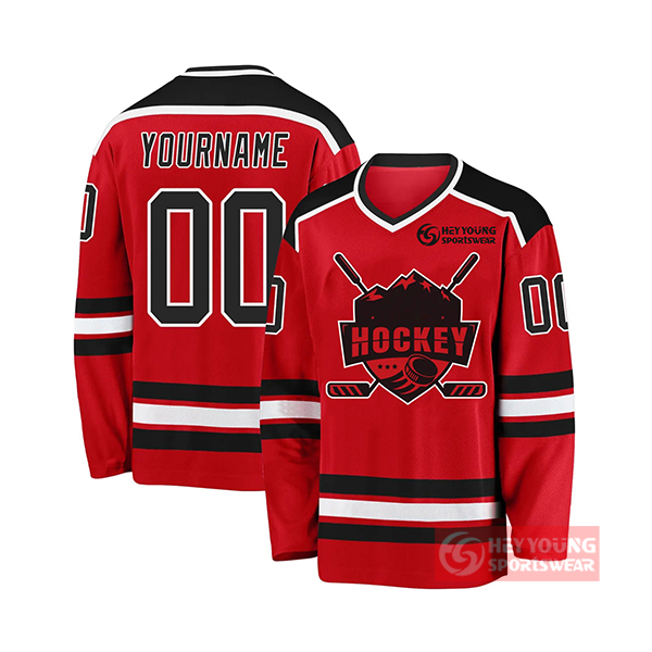 Blank Custom 100% Polyester OEM Service Sublimation Ice Hockey Wear Custom Hockey Jerseys
