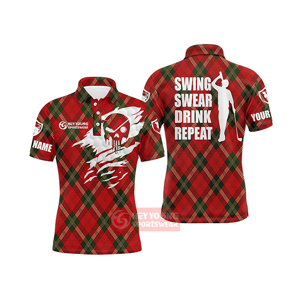 Custom Dye Sublimation Printing Quick Dry Golf Polo Shirt
