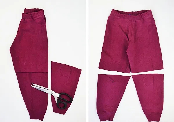 how to cut sweatpants into shorts