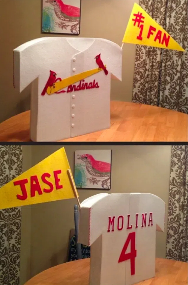 how to make a baseball jersey valentine box2