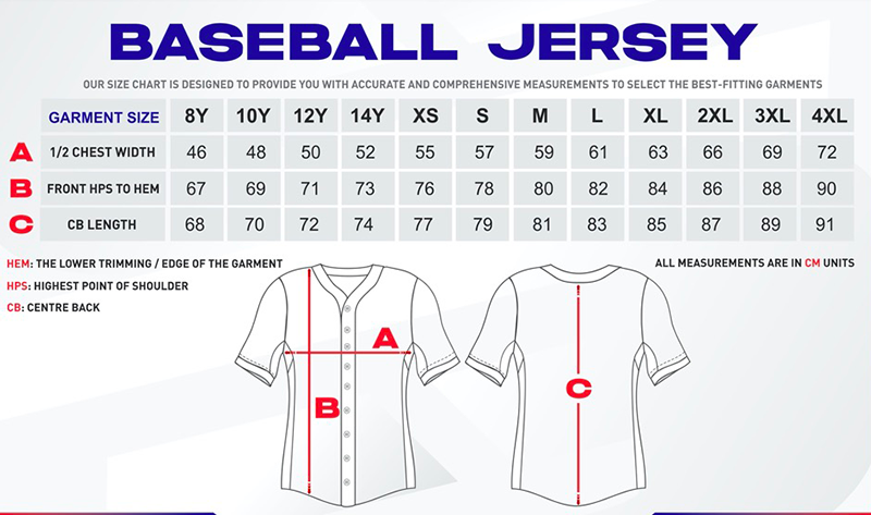 what size is a 46 baseball jersey2