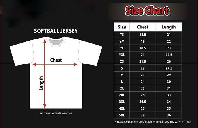what is a size 40 baseball jersey2